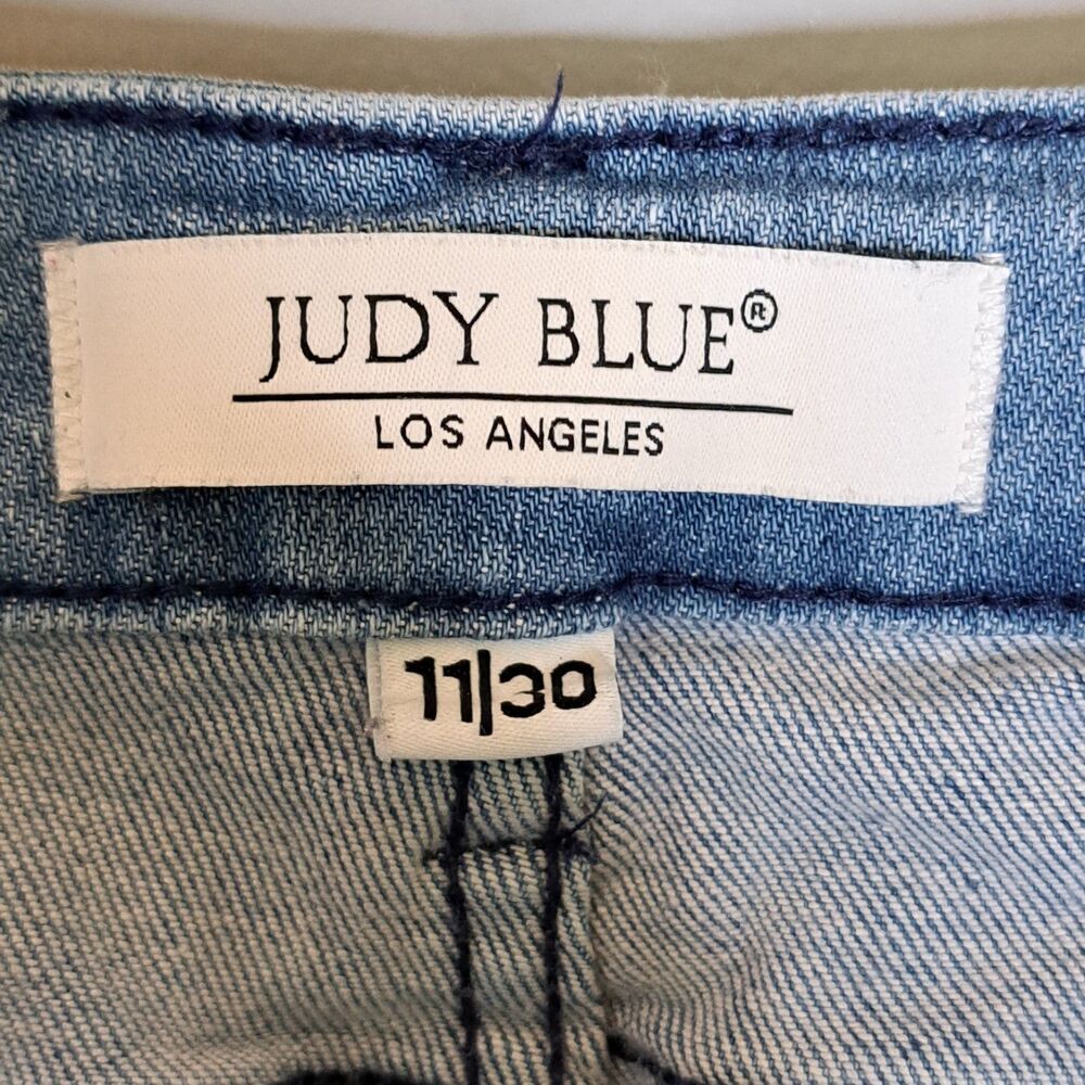 Judy Blue Womens Skinny Fit Stretch Fringe Ankle Jeans 11 30 (32x26) - Picture 4 of 10